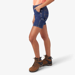 Women - Dickies Women’s Relaxed Fit Denim Carpenter Shorts, 7"