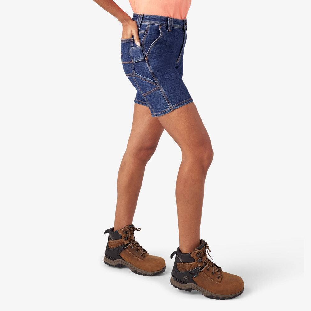 Women - Dickies Women’s Relaxed Fit Denim Carpenter Shorts, 7"