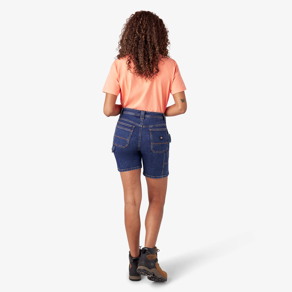 Women - Dickies Women’s Relaxed Fit Denim Carpenter Shorts, 7"