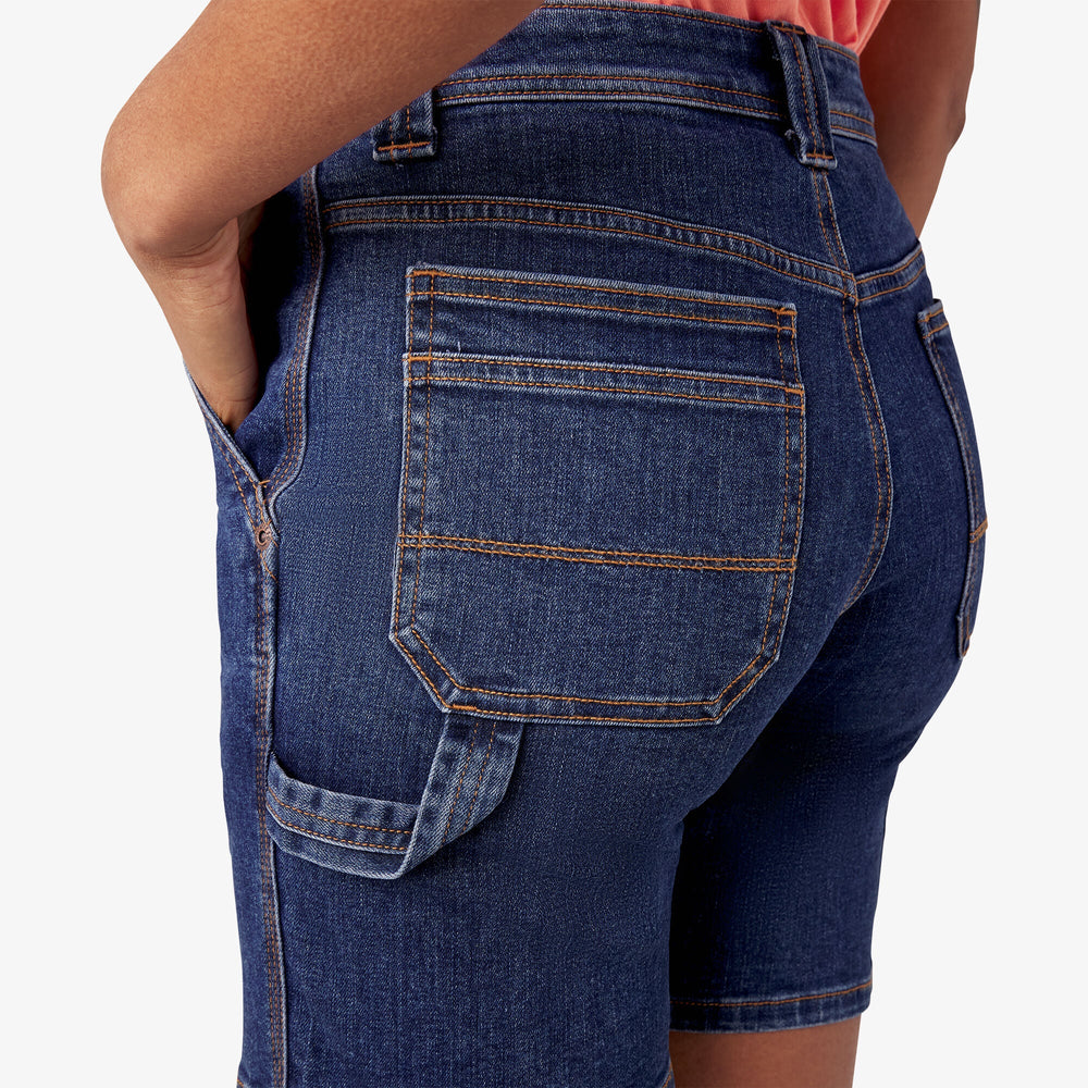 Women - Dickies Women’s Relaxed Fit Denim Carpenter Shorts, 7"