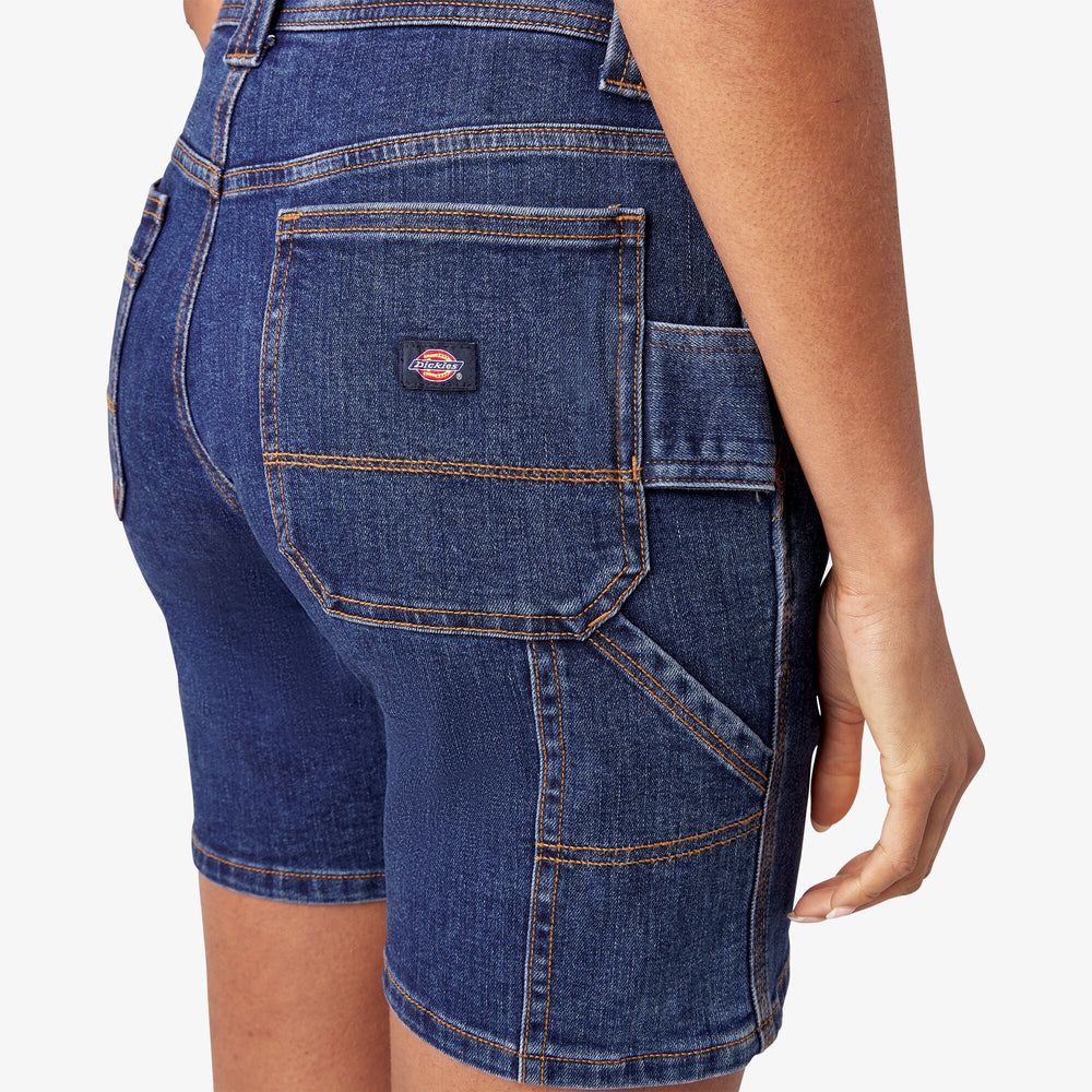 Women - Dickies Women’s Relaxed Fit Denim Carpenter Shorts, 7"