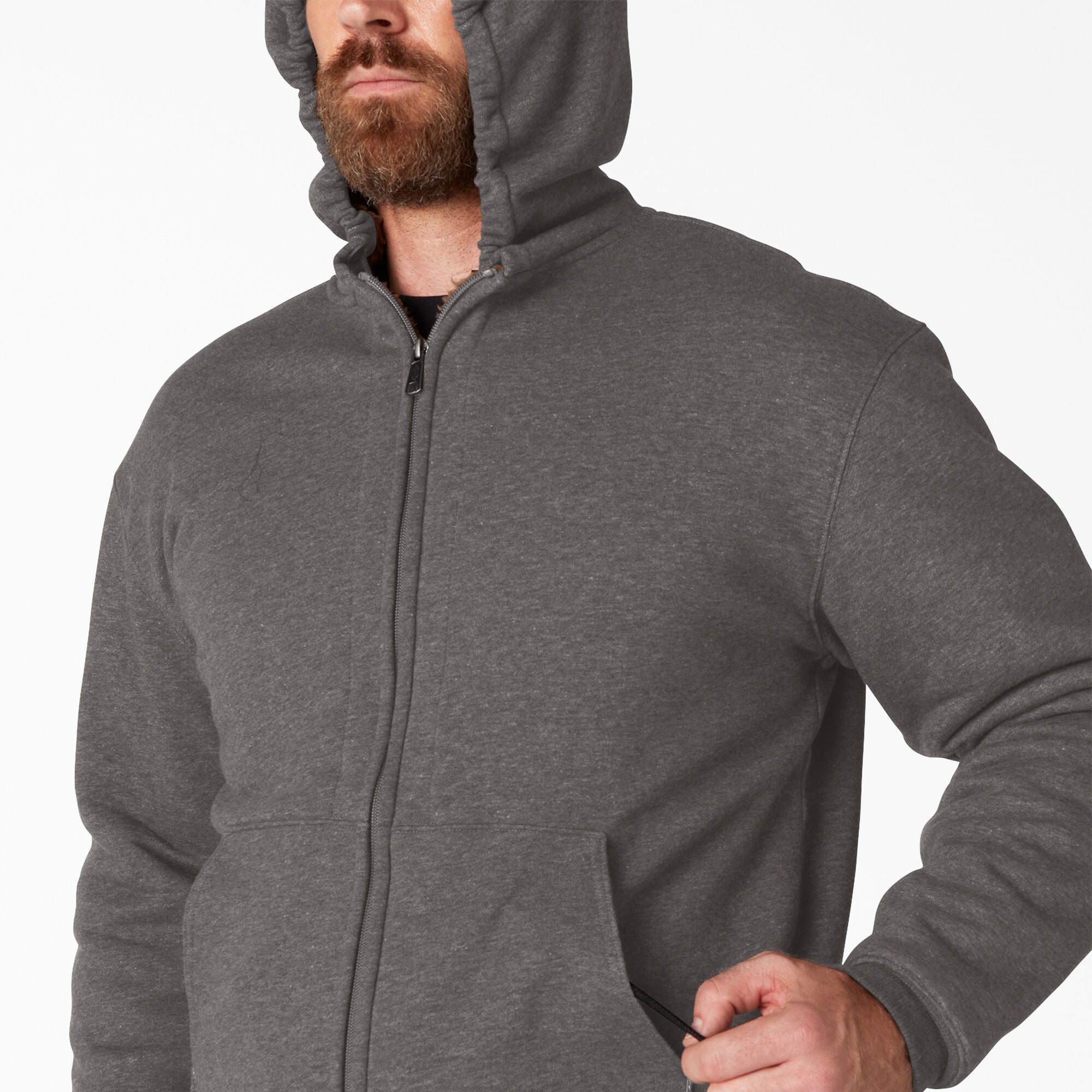 Men - Dickies High Pile Fleece Lined Full Zip Hoodie
