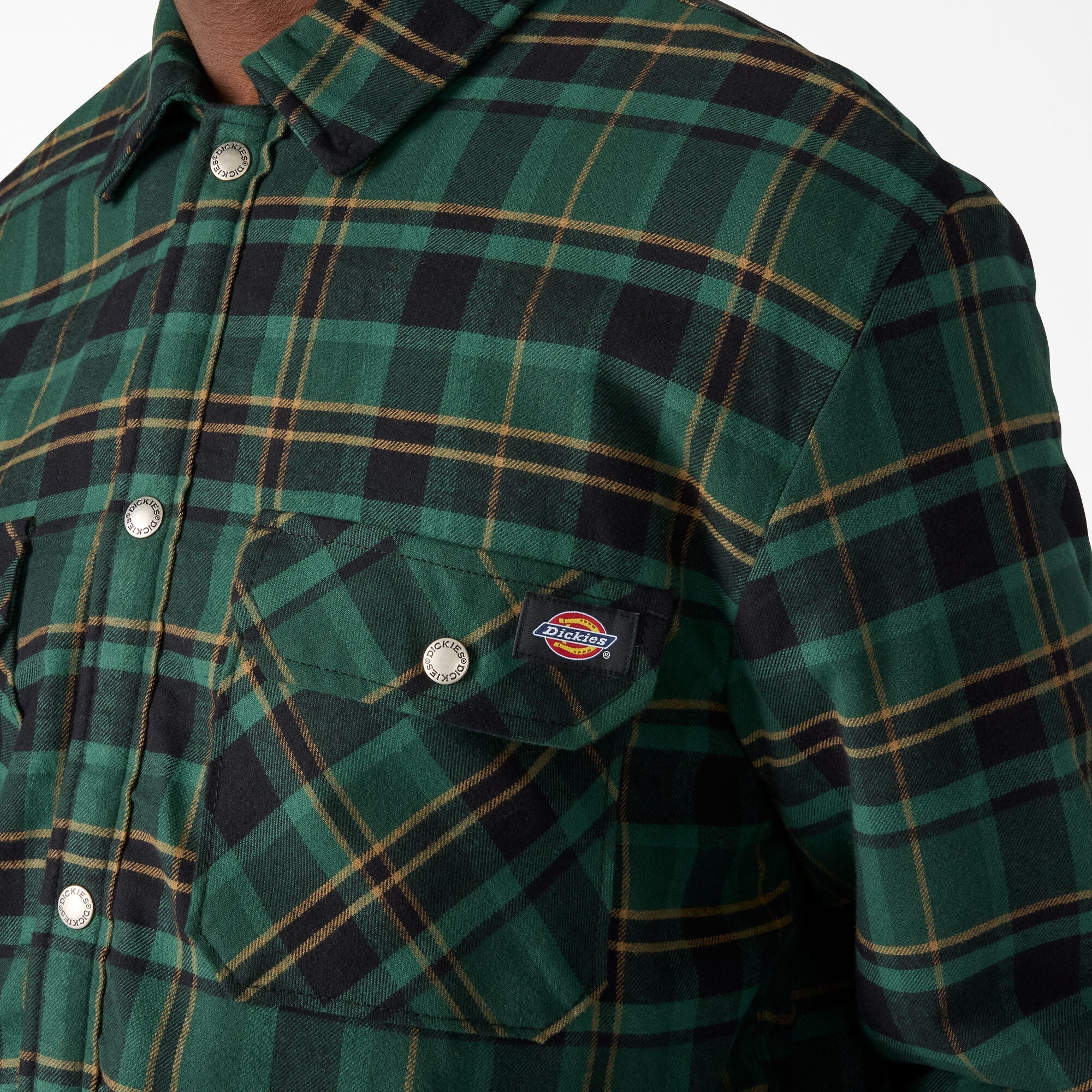 Men - Dickies Water Repellent Fleece-Lined Flannel Shirt Jacket