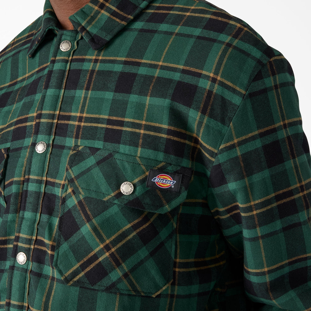 Men - Dickies Water Repellent Fleece-Lined Flannel Shirt Jacket